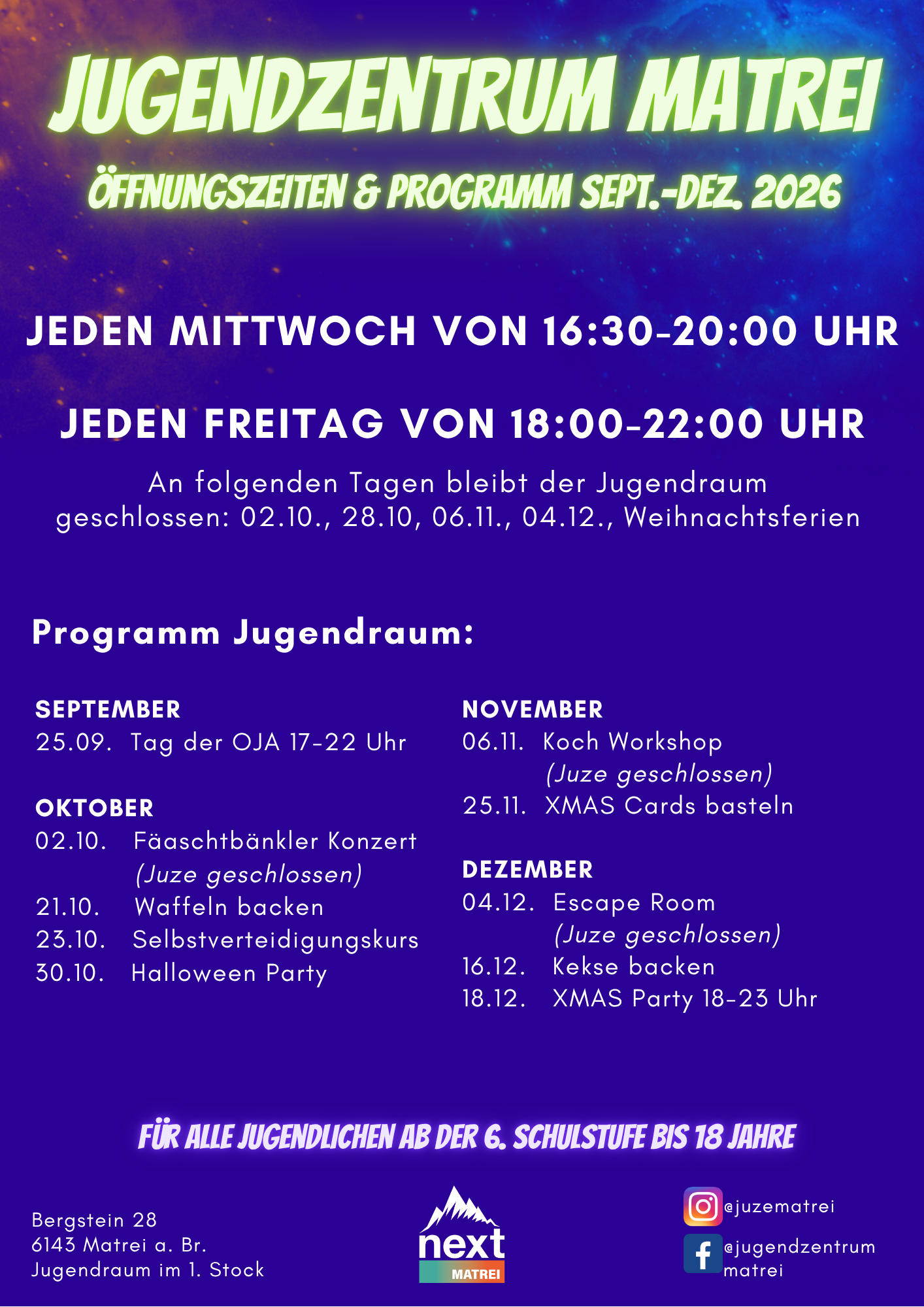Juze Matrei Sept.-Dez. 2026